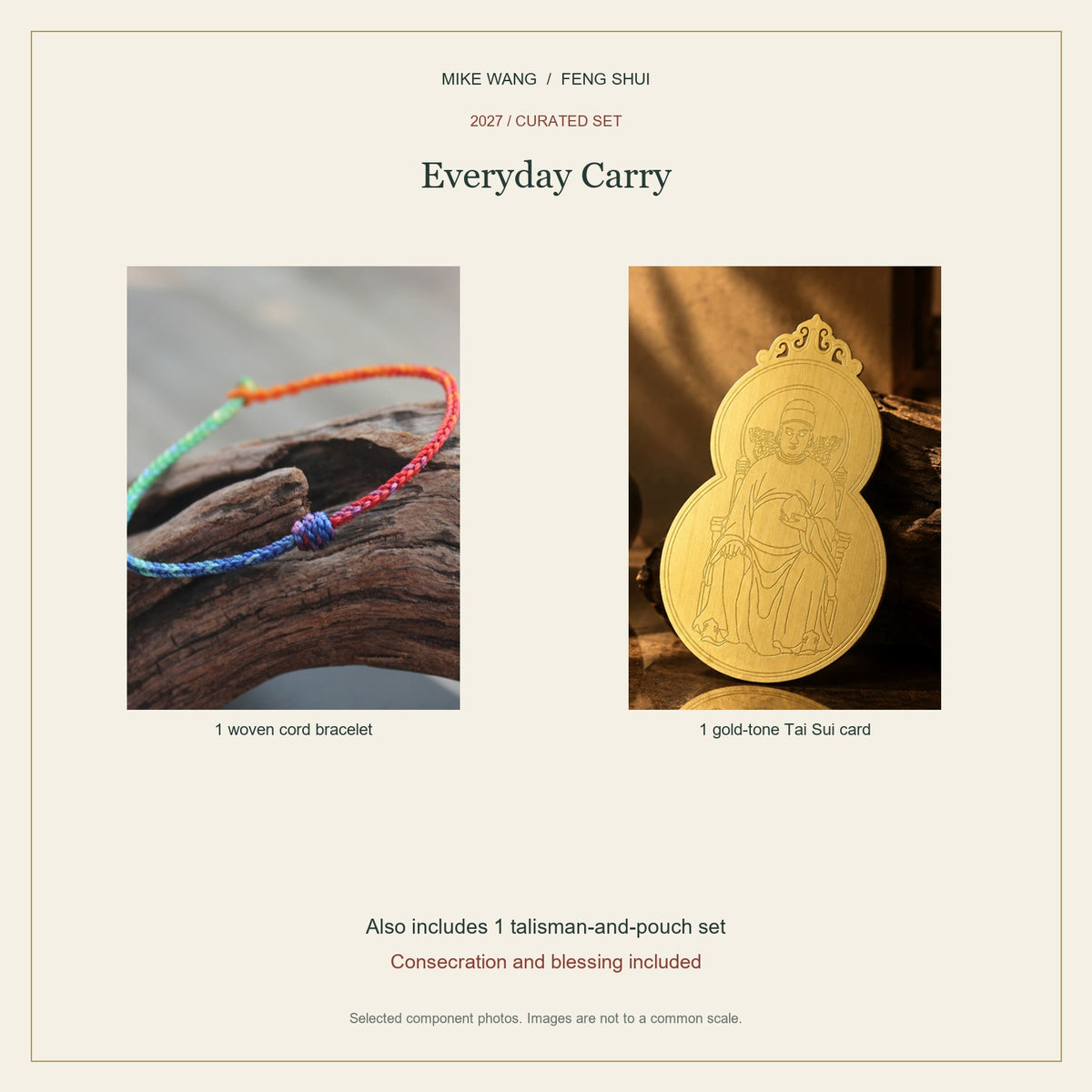 2027 Tai Sui Everyday Carry Set — actual bracelet and Tai Sui card