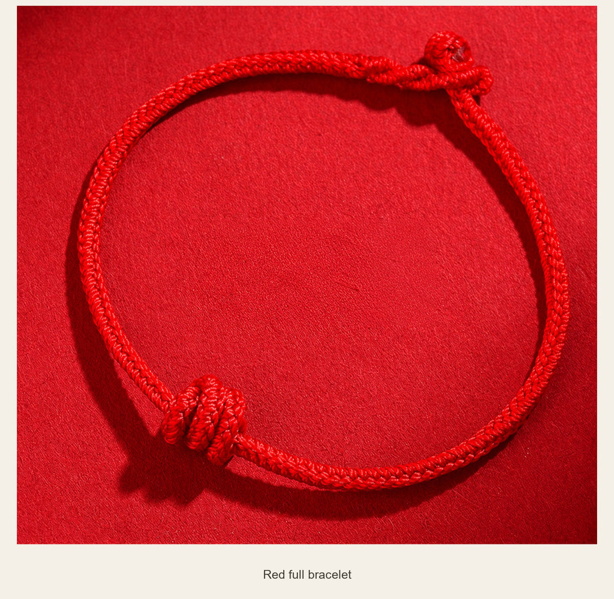 Braided Cord Bracelet — Red or Purple & Gold-Tone — red full bracelet