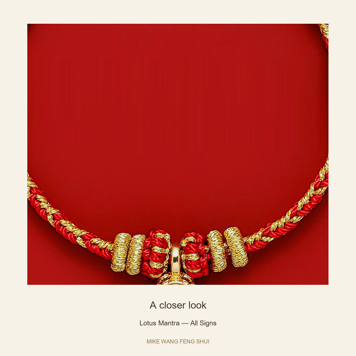 Zodiac Guardian Woven Cord Bracelet β Lotus Mantra β All Signs β detail #Design_Lotus Mantra β All Signs