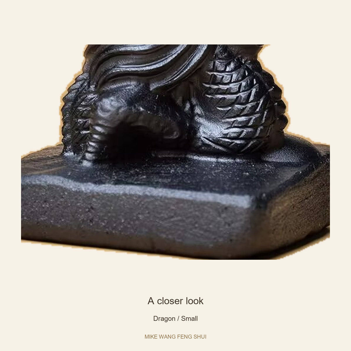 Black Obsidian Chinese Zodiac Figurine — Dragon / Small — detail #Design_Dragon / Small