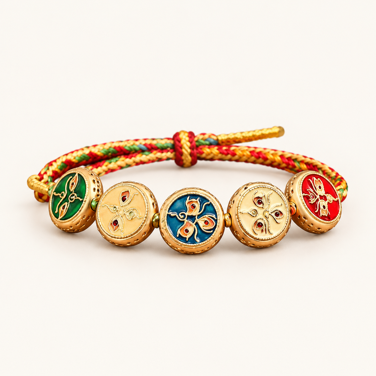 Fire Element Motivation Bracelet on an ivory background