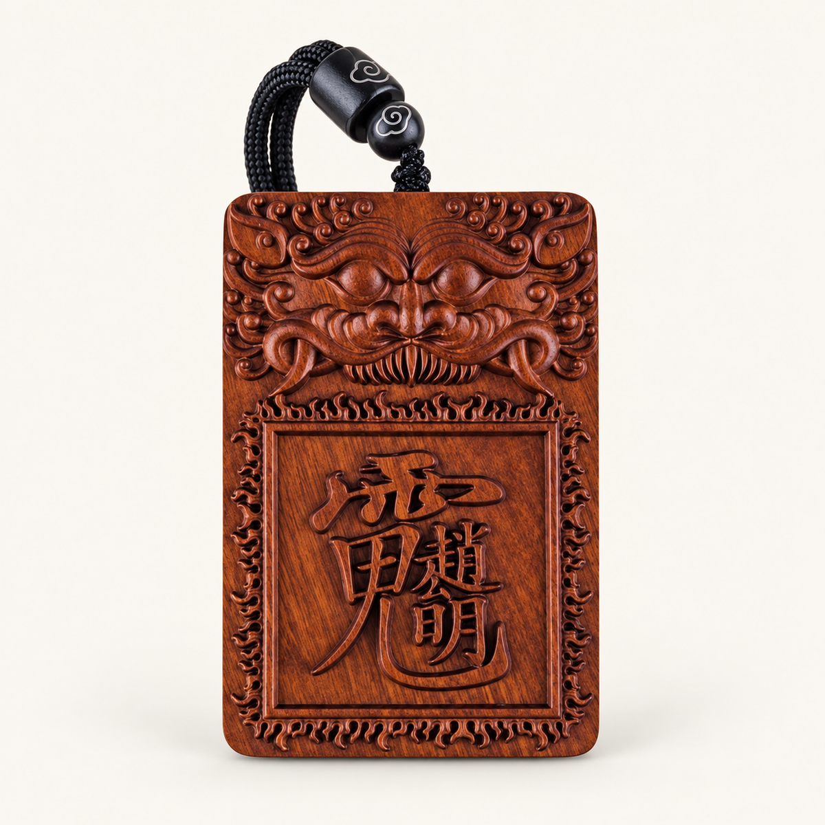 Lightning-Struck Jujube Wood Talisman on an ivory background