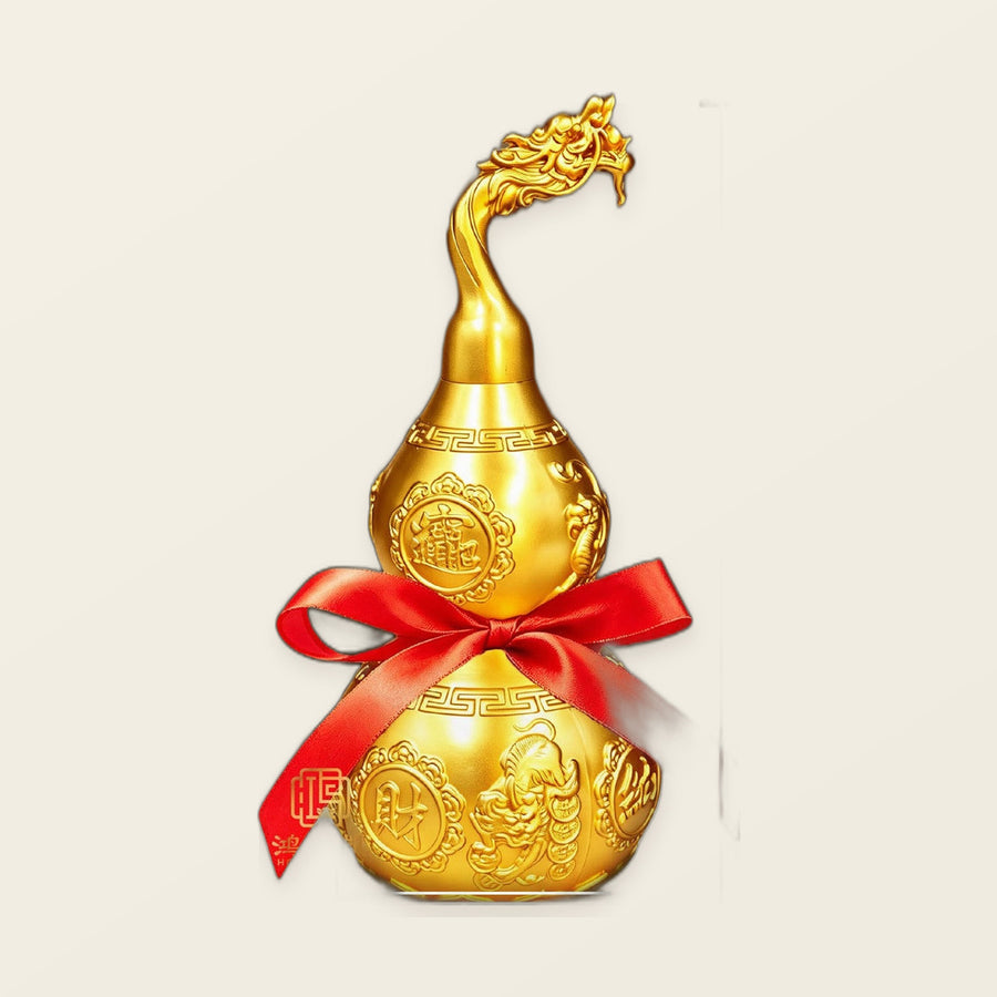 Brass Dragon-Head Hulu Gourd — Sizes & Display Sets